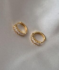 Anti Tarnish Cristal Cut Bali Earring