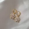 Anti tarnish Hanging Flower Earring