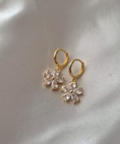 Anti tarnish Hanging Flower Earring