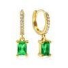 Anti Tarnish Green Cristal Earring